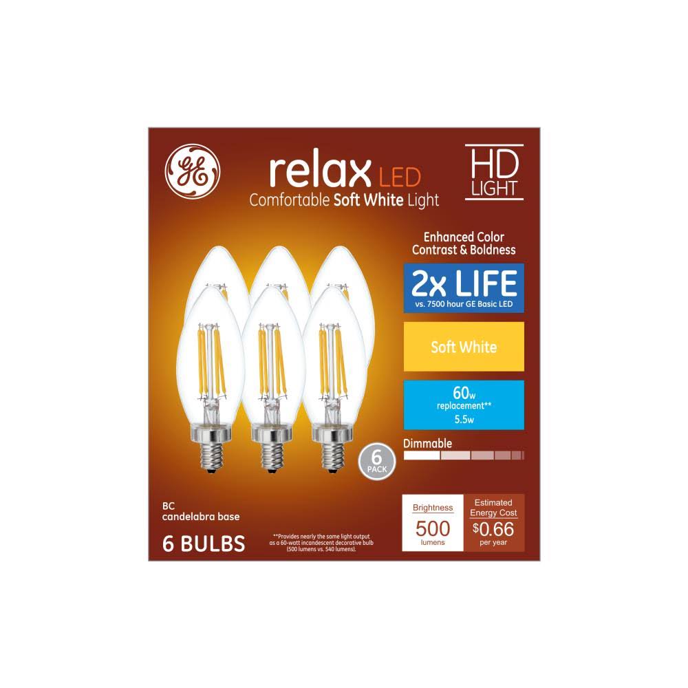 60-Watt Soft White Dimmable Candle Light Bulb (36-Pack) B589984