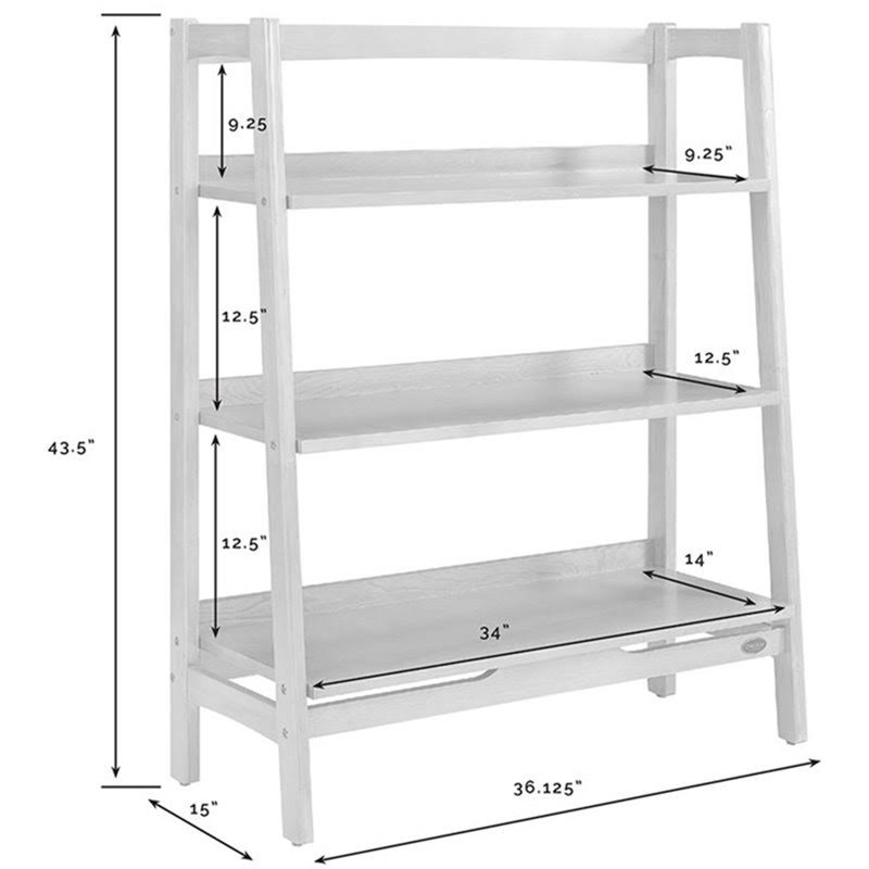 White 3 Shelf Ladder Bookcase E963