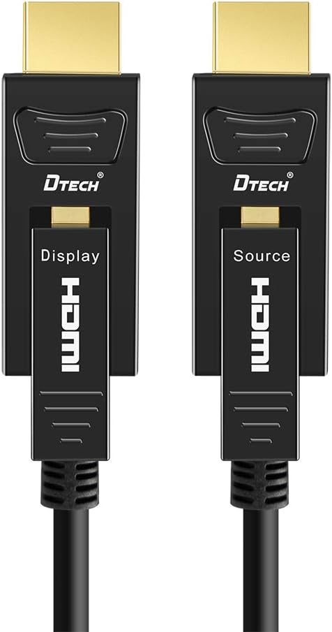Fiber Optic HDMI Cable 150 Feet 4K 60Hz 18Gbps High Speed with Dual Micro HDMI and Standard HDMI Connector A323