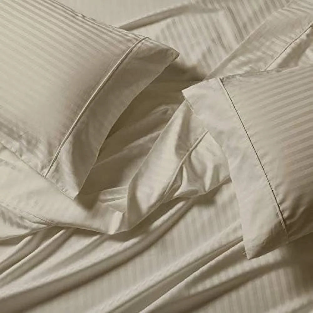 Gold Cotton Blend 3PC Twin Extra Long XL Bed Sheets Set D4510