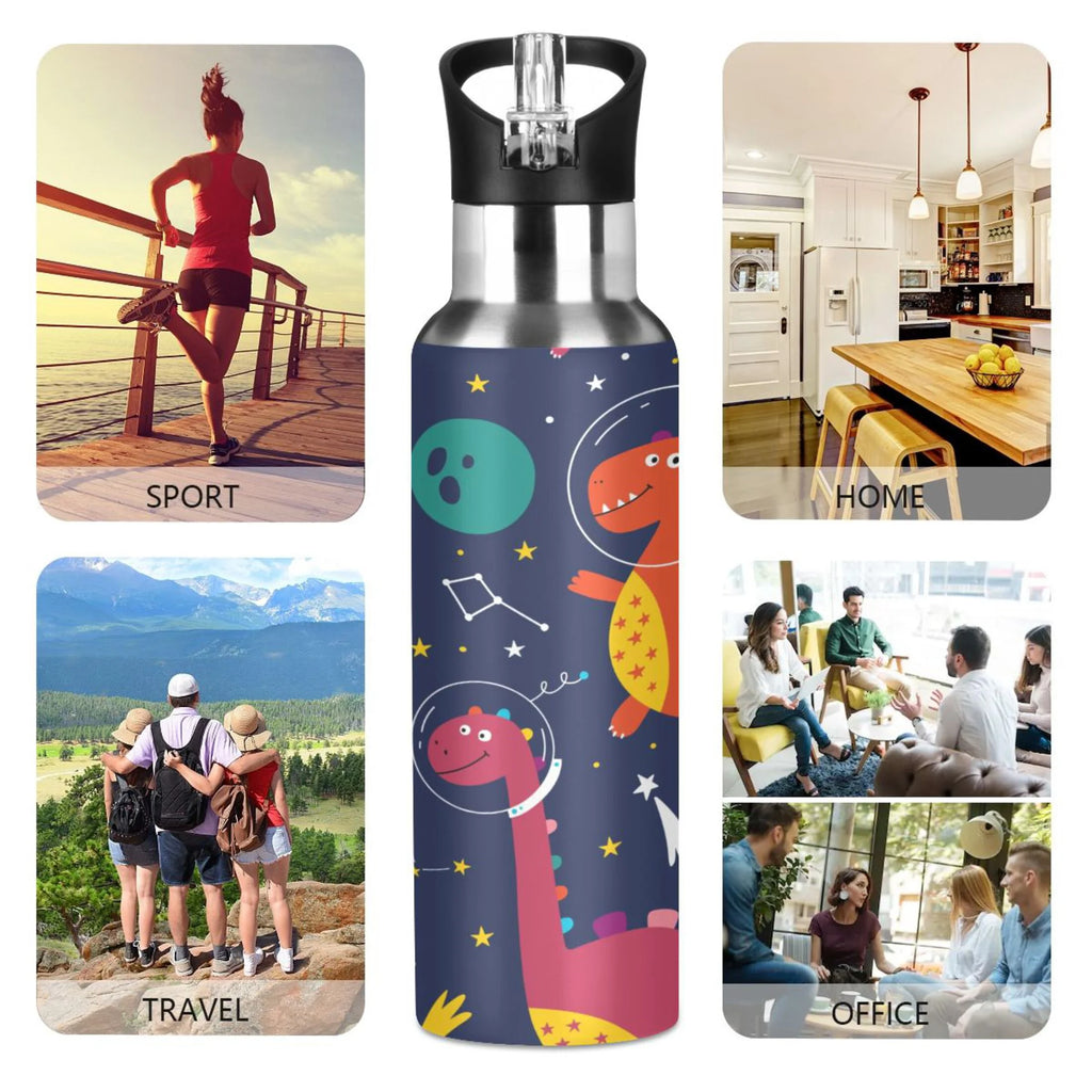 Stainless Steel Insulated Water Bottle with Straw Lid I198
