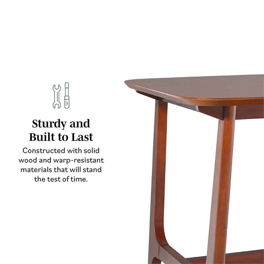 Mid-Century Wood Dining Table with Trestle Base in Walnut W473792