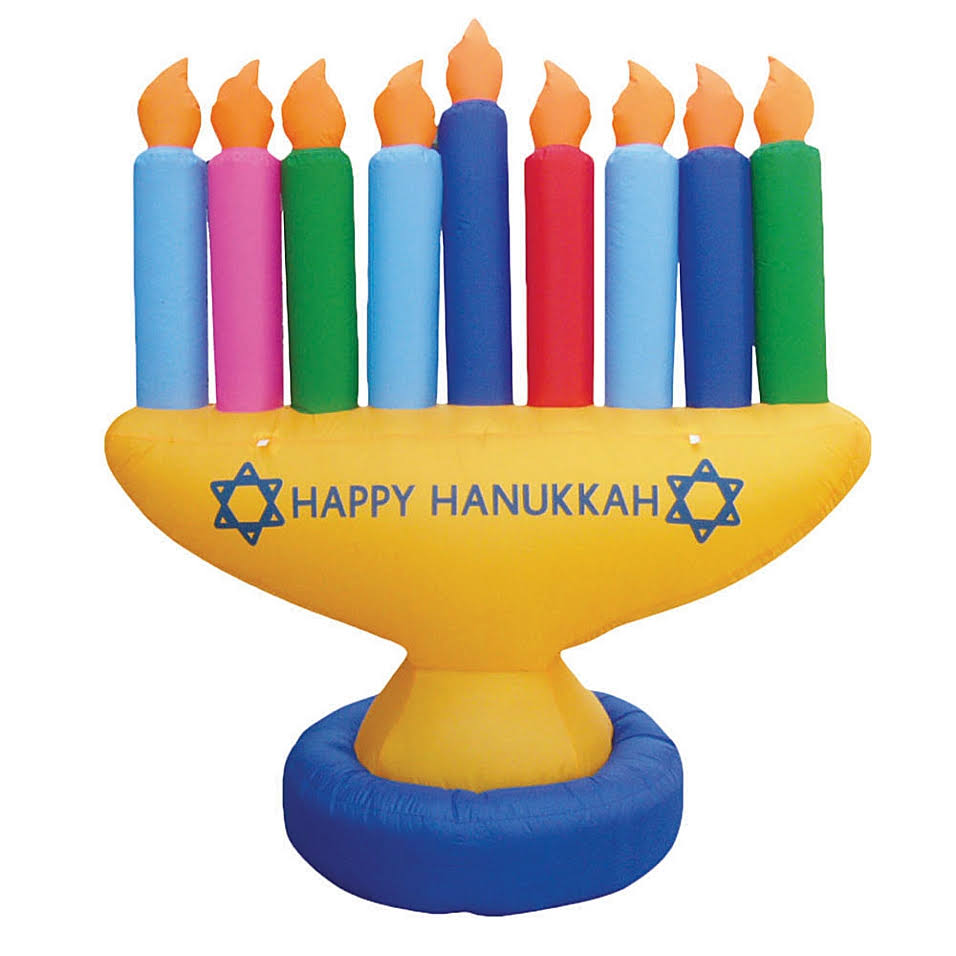 Inflatable Lawn Menorah with LED Lights 7 Feet S9277
