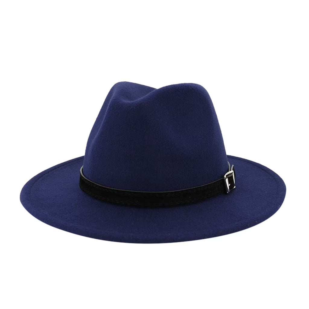 Vintage Wide Hat with Belt Buckle Adjustable Outback Hat R69513