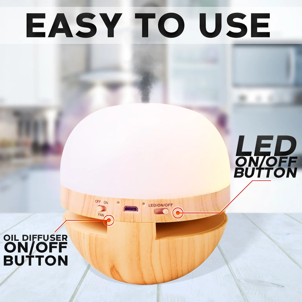 3 in 1 Wireless Speaker Diffuser with Bluetooth Speaker Color Changing Night Lights I98195