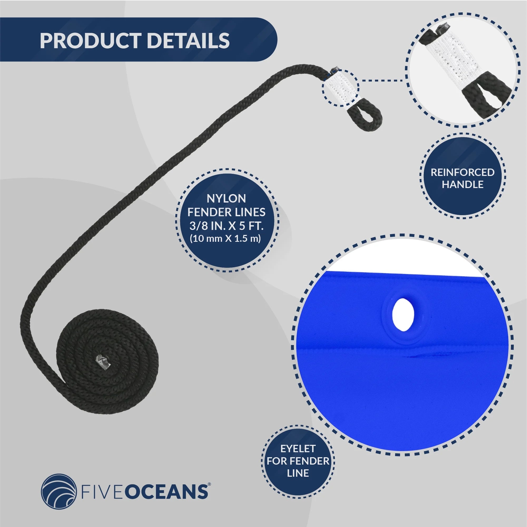Blue 2-Pack 24-Inch Waterproof PVC Boat Fender with Storage Bag I587