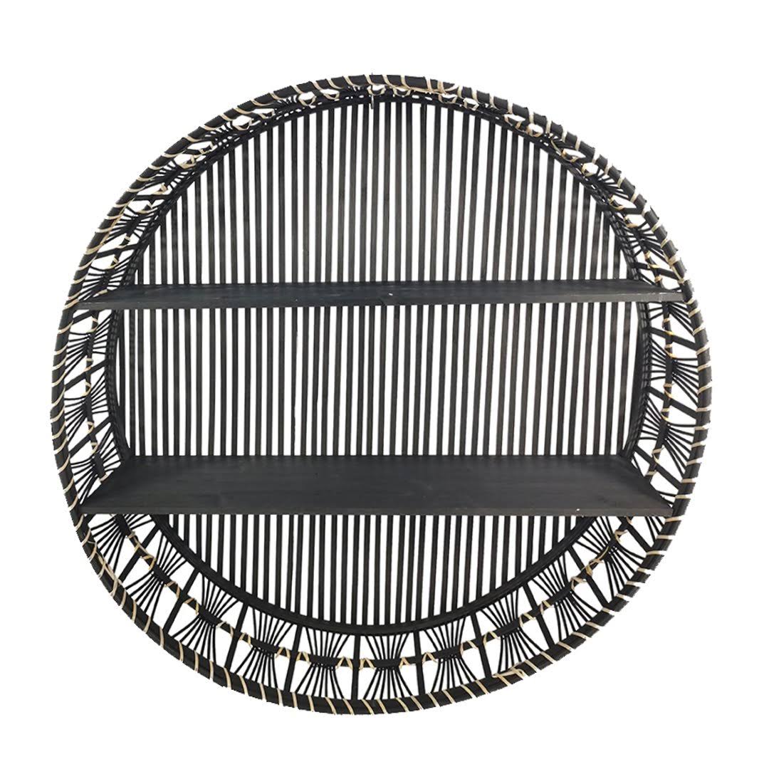 2-Layer Wall Shelf in Black Z124067