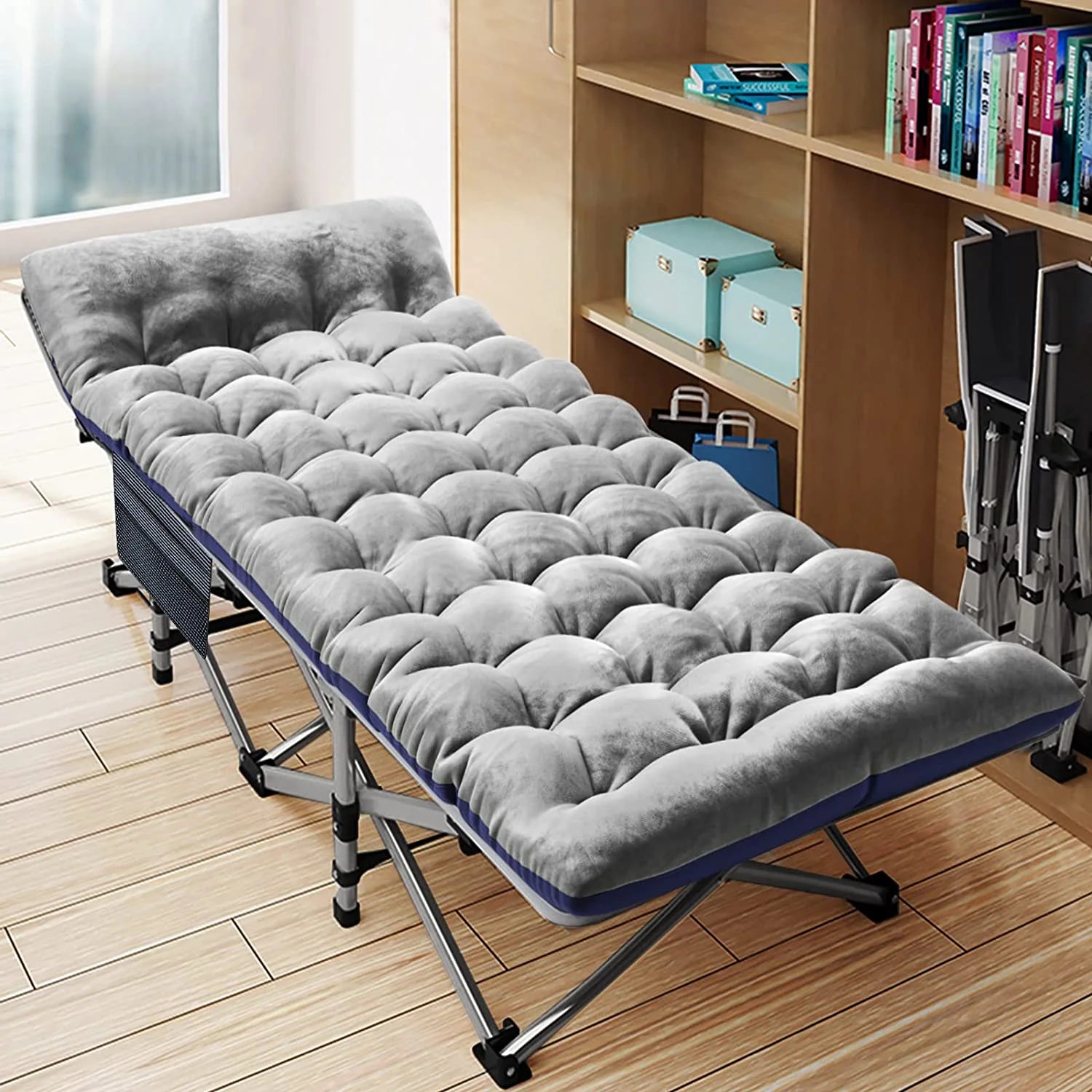 Folding Camping Cot with Mattress and Carry Bag A19949