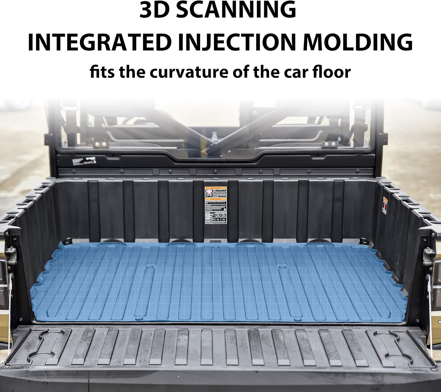 Rubber Bed Mat Liner for Polaris Ranger XP 1000 Crew D9786