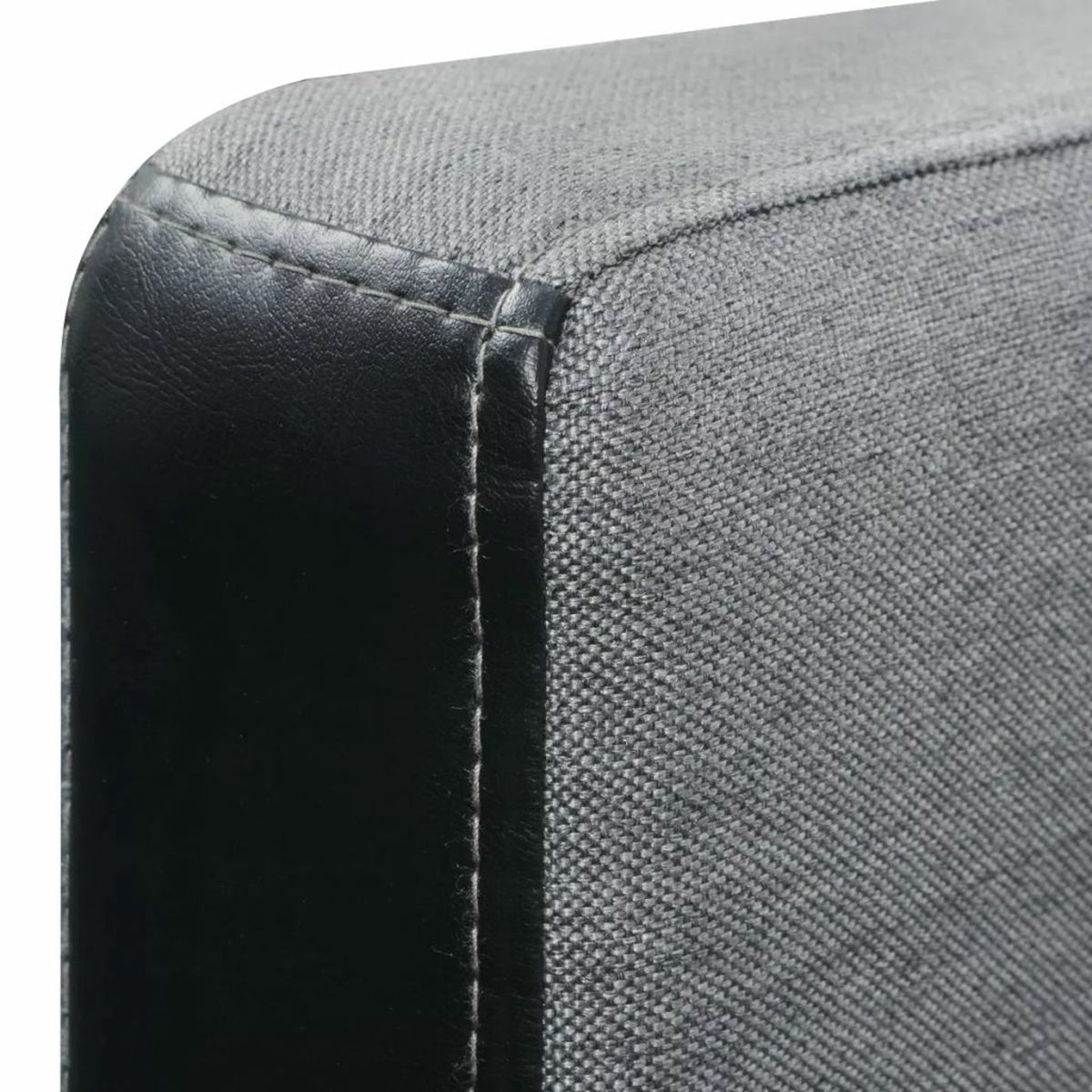 L-shaped Sofa Bed Fabric Black and Gray O73806