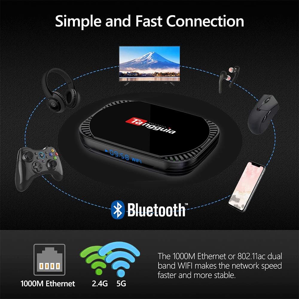 Android TV Box with 4GB+128GB and Dual Band WiFi D597