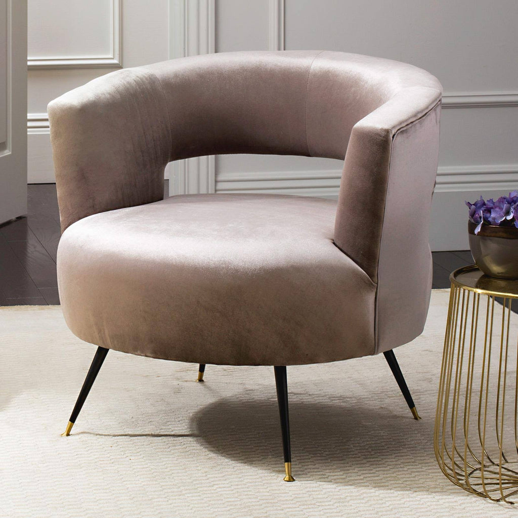 Light Grey Velvet Accent Chair W256668
