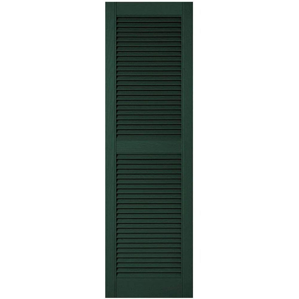 Midnight Green Vinyl Open Louver Shutters K45344