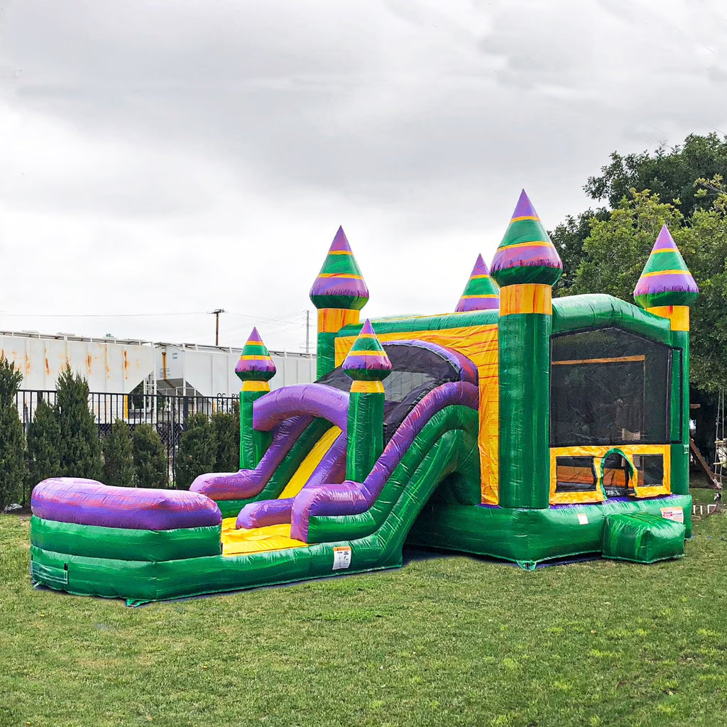 Inflatable Bounce House with Dual Water Slides and Pool with Blower I164