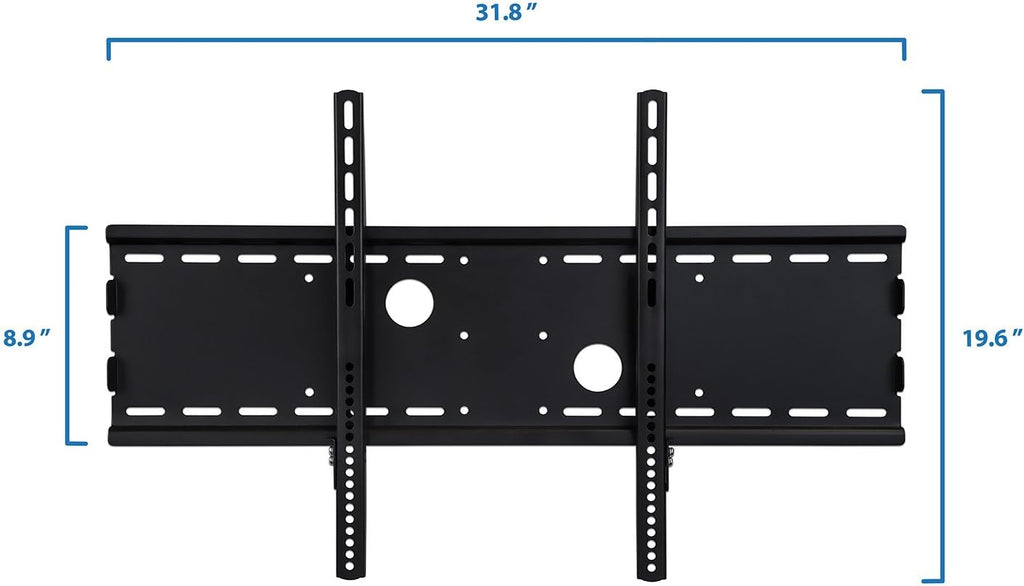 Low Profile Fixed TV Wall Mount, Heavy-Duty Flush Flat Screen Bracket, Universal VESA Up to 750x400 mm, 165 Lb Capacity, Pack of 2 D77792