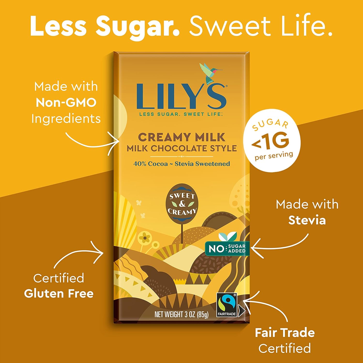 Milk Chocolate Sweets Bars, 3 oz (12 Count) T77179