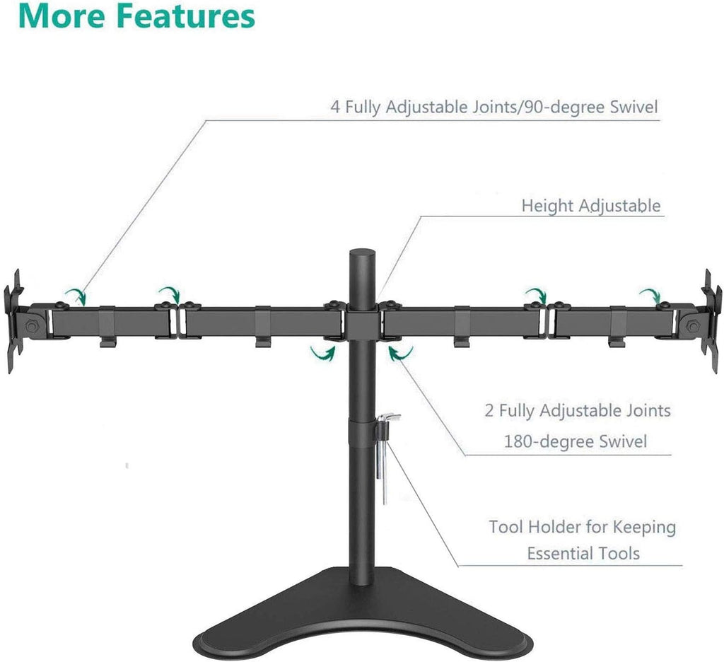 Dual LCD Monitor Desk Mount, Black L699501