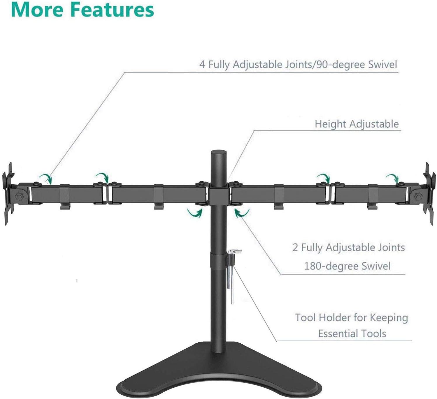 Dual LCD Monitor Desk Mount, Black L699501