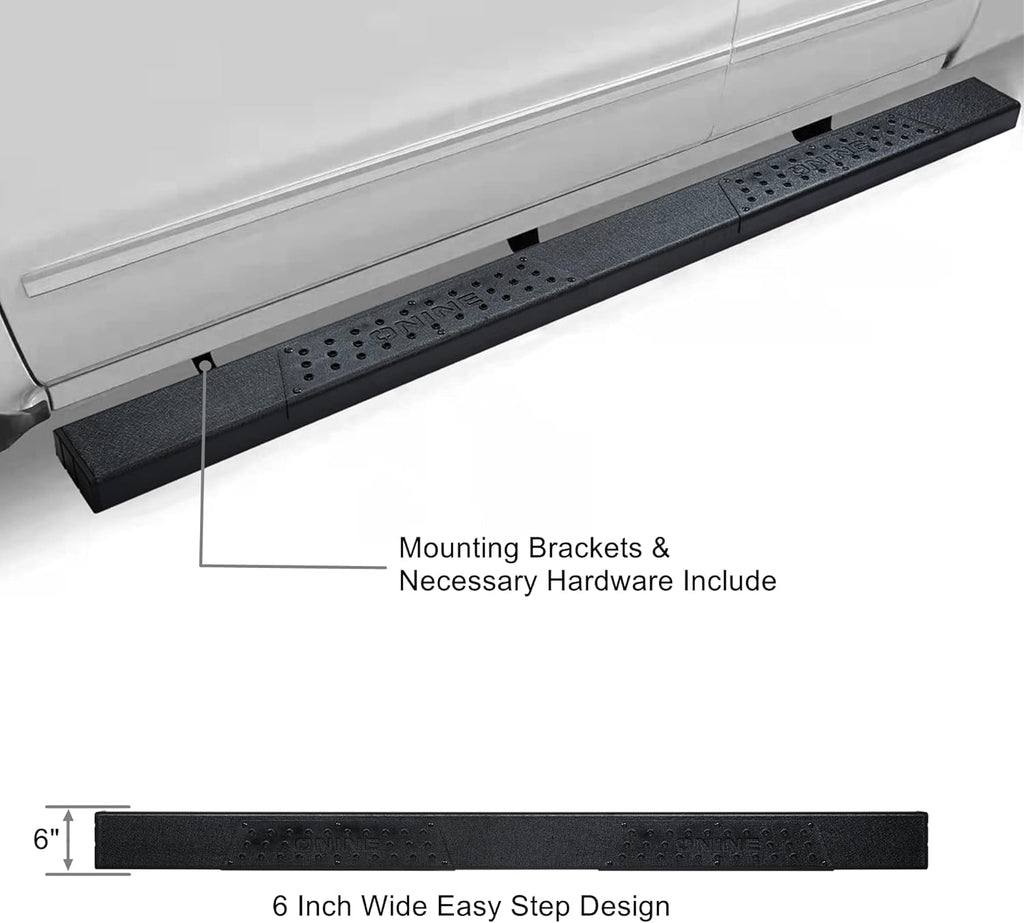 6" Texture Black Side Step Nerf Bar F34582