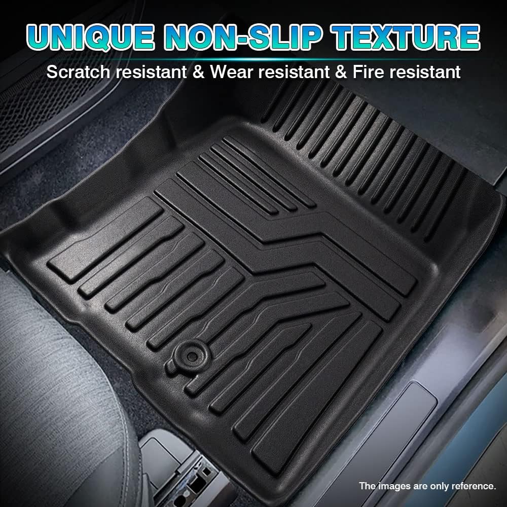 All-Weather TPE Floor Mat Liners Front & Rear Row Full Set Q226958