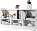 White 2 Tier 5 Cube Wood Storage Cabinet D3299