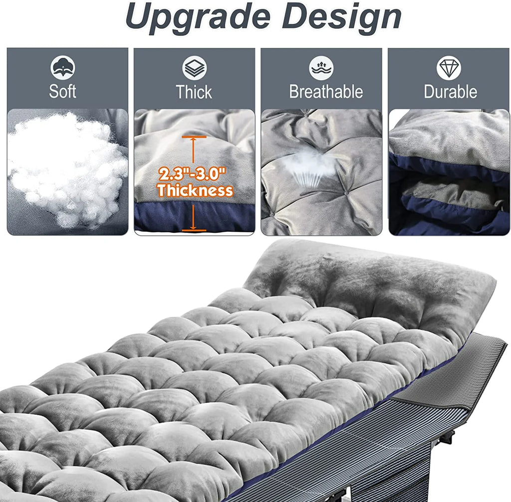 Folding Camping Cot with Mattress and Carry Bag A19949