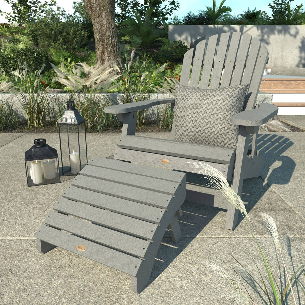 Coastal Teak Folding Recliner Chair with Ottoman G194