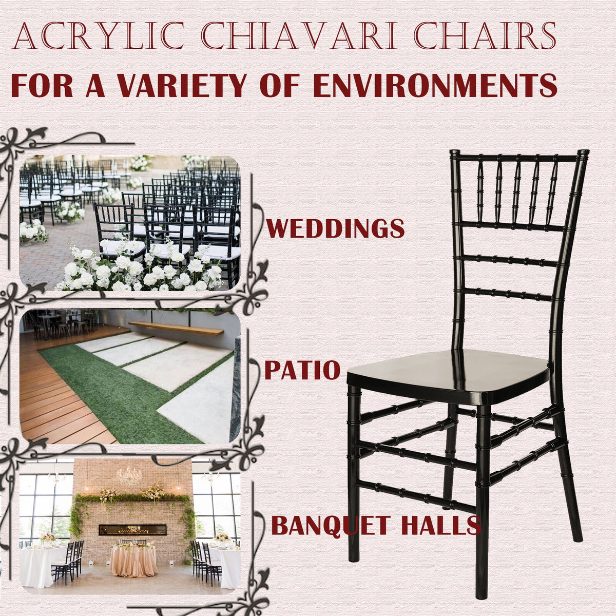 Set of 4 Acrylic Chiavari Chairs I451624