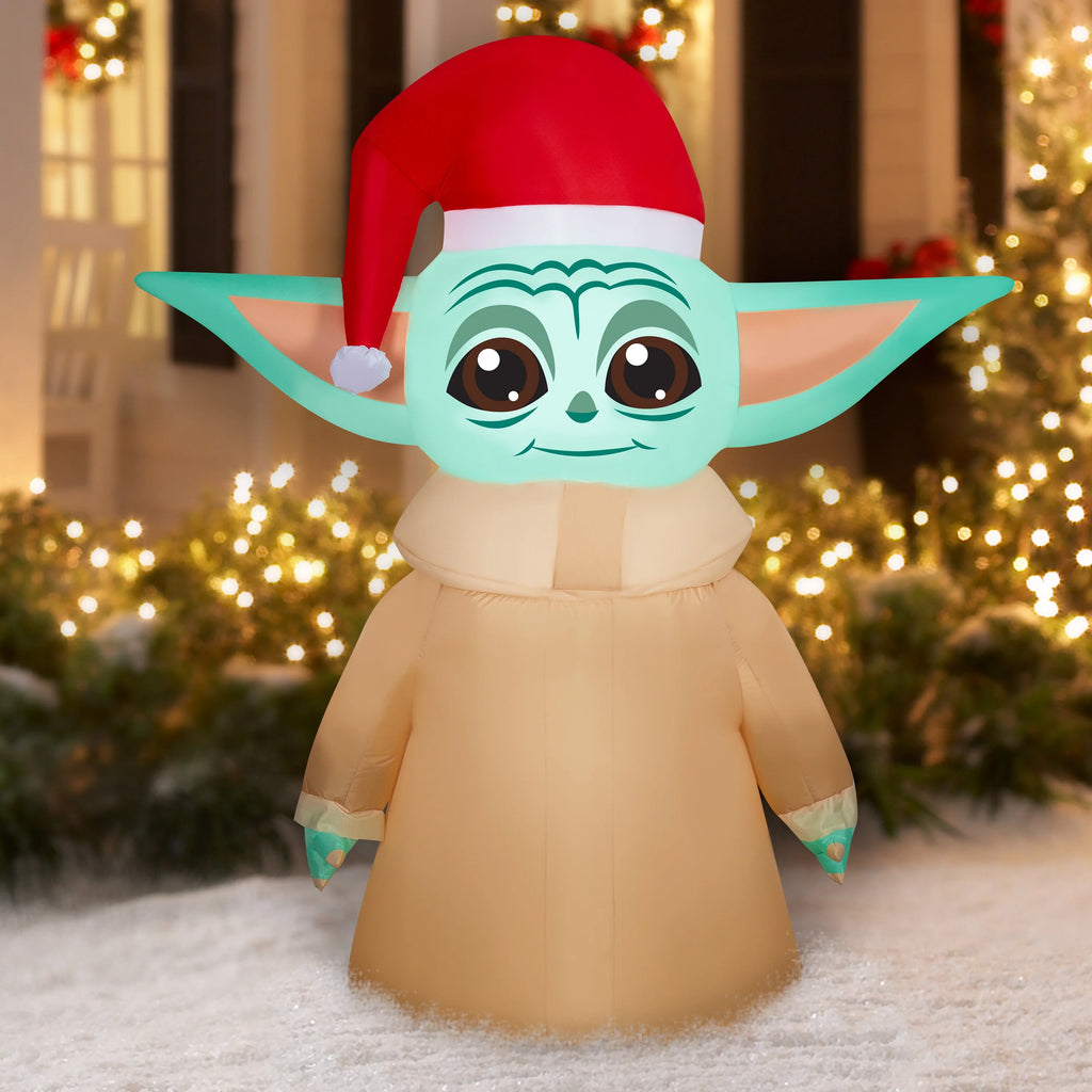 Star Wars Airblown Inflatables Christmas Stylized Grogu with Santa hat E6108