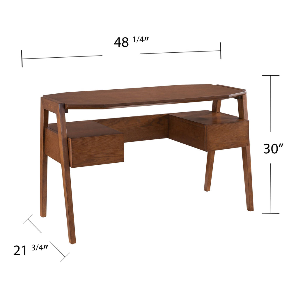 White Writing Desk with Storage K747