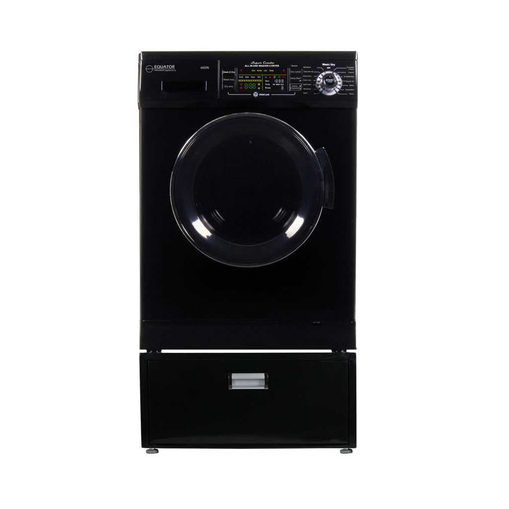 Compact 110V Vented/Ventless Combo Washer Dryer with Laundry Pedestal Drawer U22485