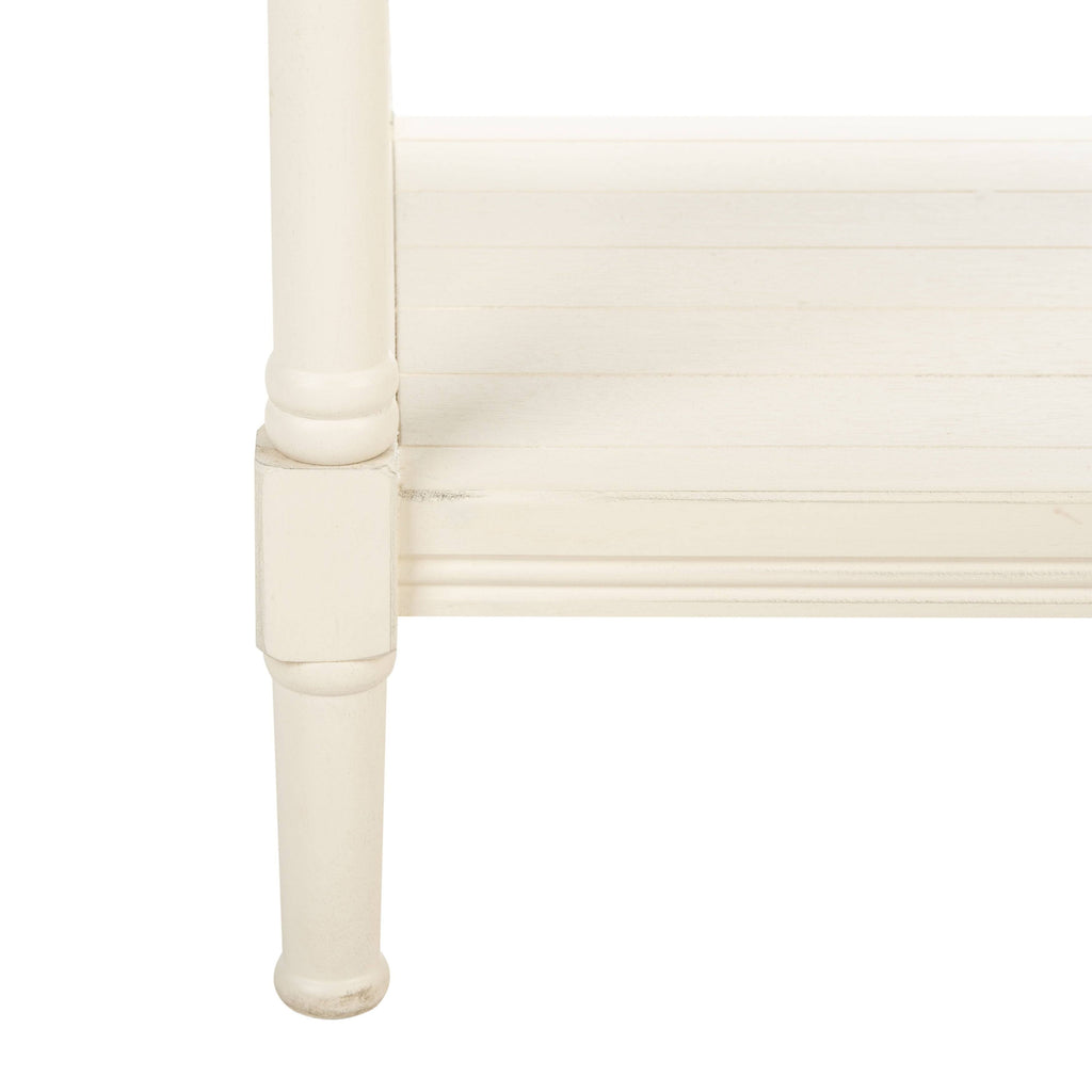 Distressed White 3-Shelf Console Table S129405