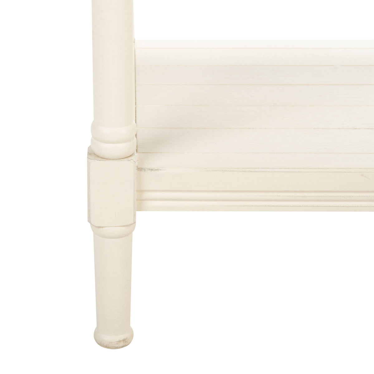 Distressed White 3-Shelf Console Table S129405