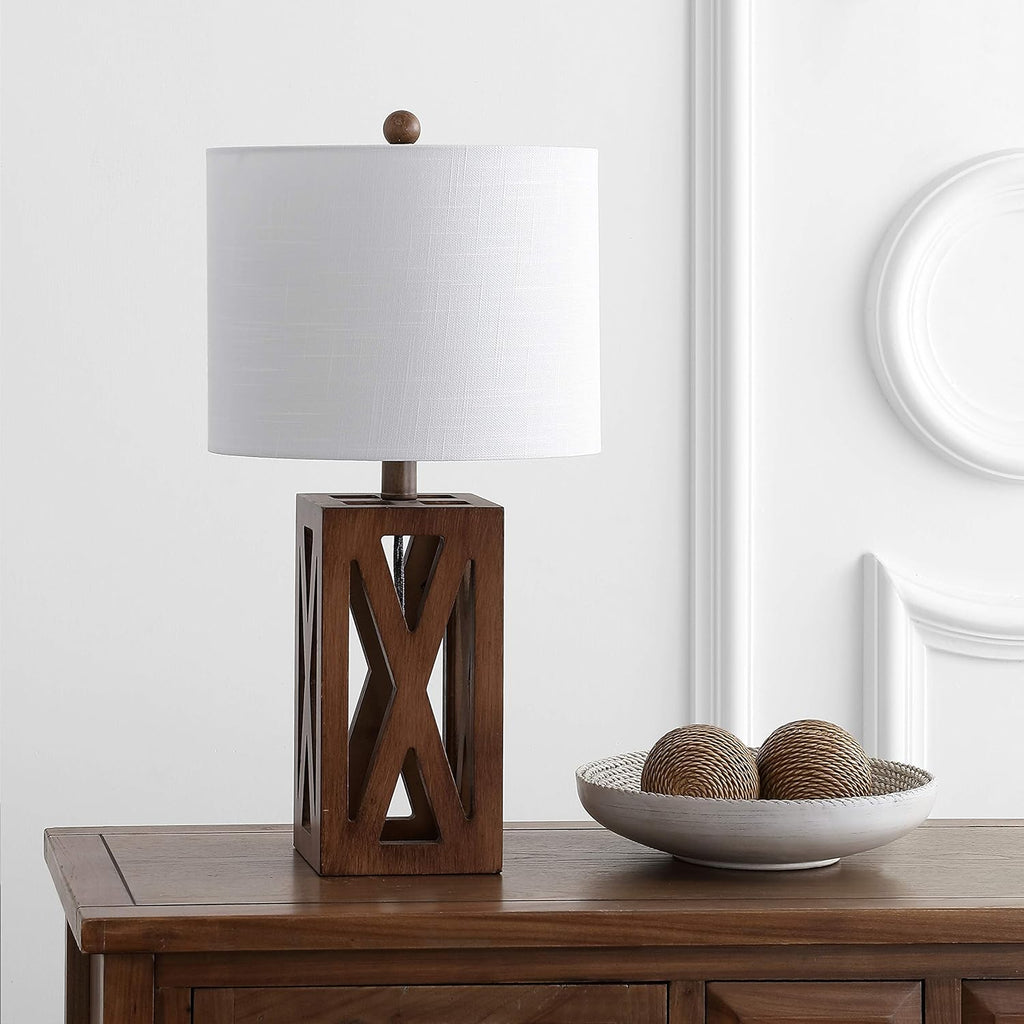 Brown Wood LED Lamp Q31871