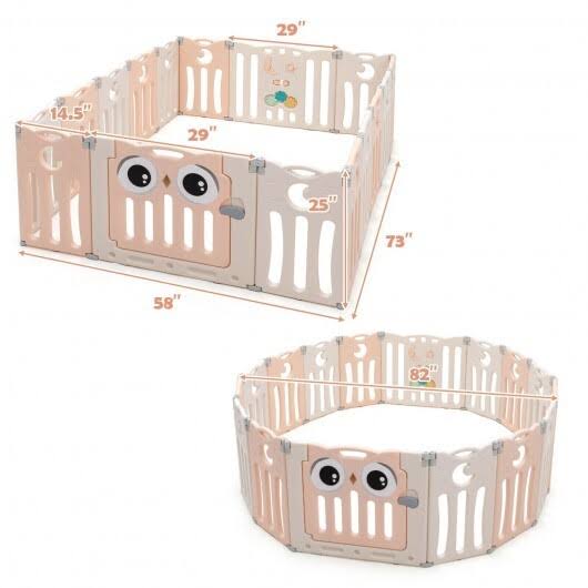Pink Baby Activity Center Play Yard with Lock Door F12650