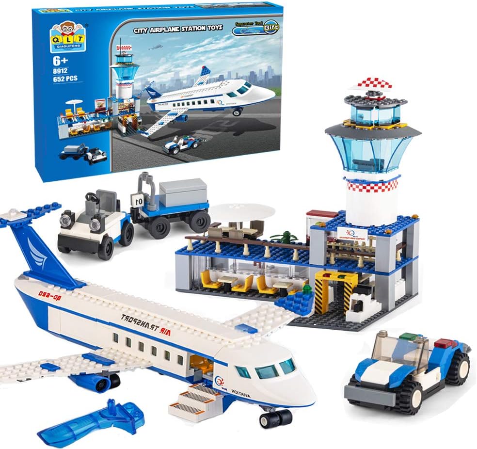 Airplane Station Building Kits Toys, STEM Building Sets, 652 Pieces H13255