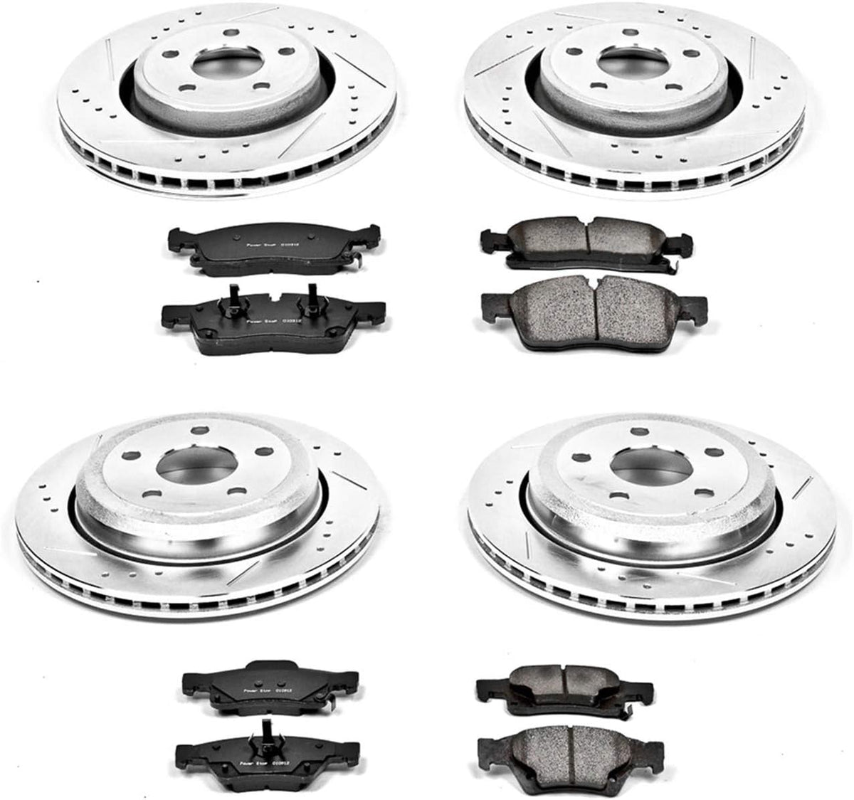 Z23 Carbon Fiber Brake Pads with Drilled & Slotted Brake Rotors Kit C550249