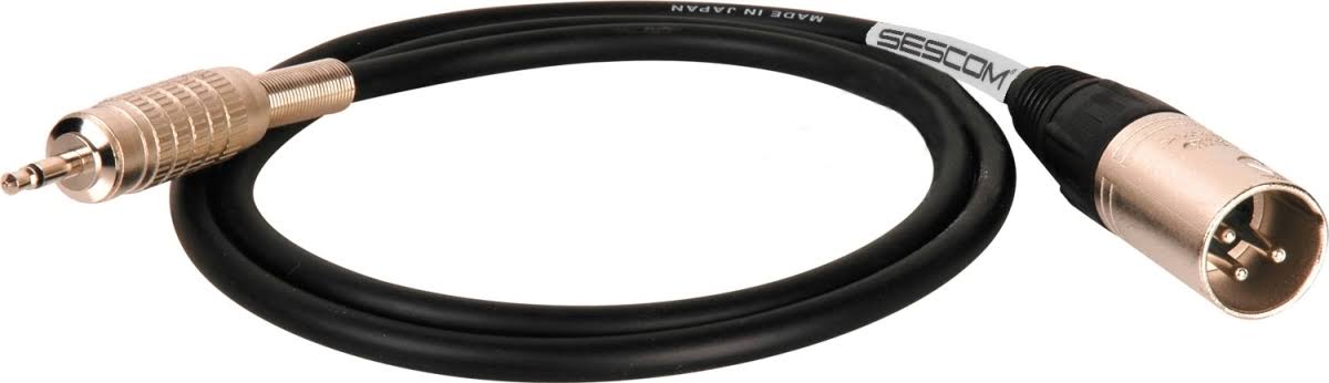100 ft. Mogami Neglex Quad Microphone Cable 3-Pin XLR Male to 3.5 mm Mini TS Male Gray M83865
