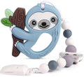 Silicone Baby Teething Toys with Pacifier Clip Holder Set L259