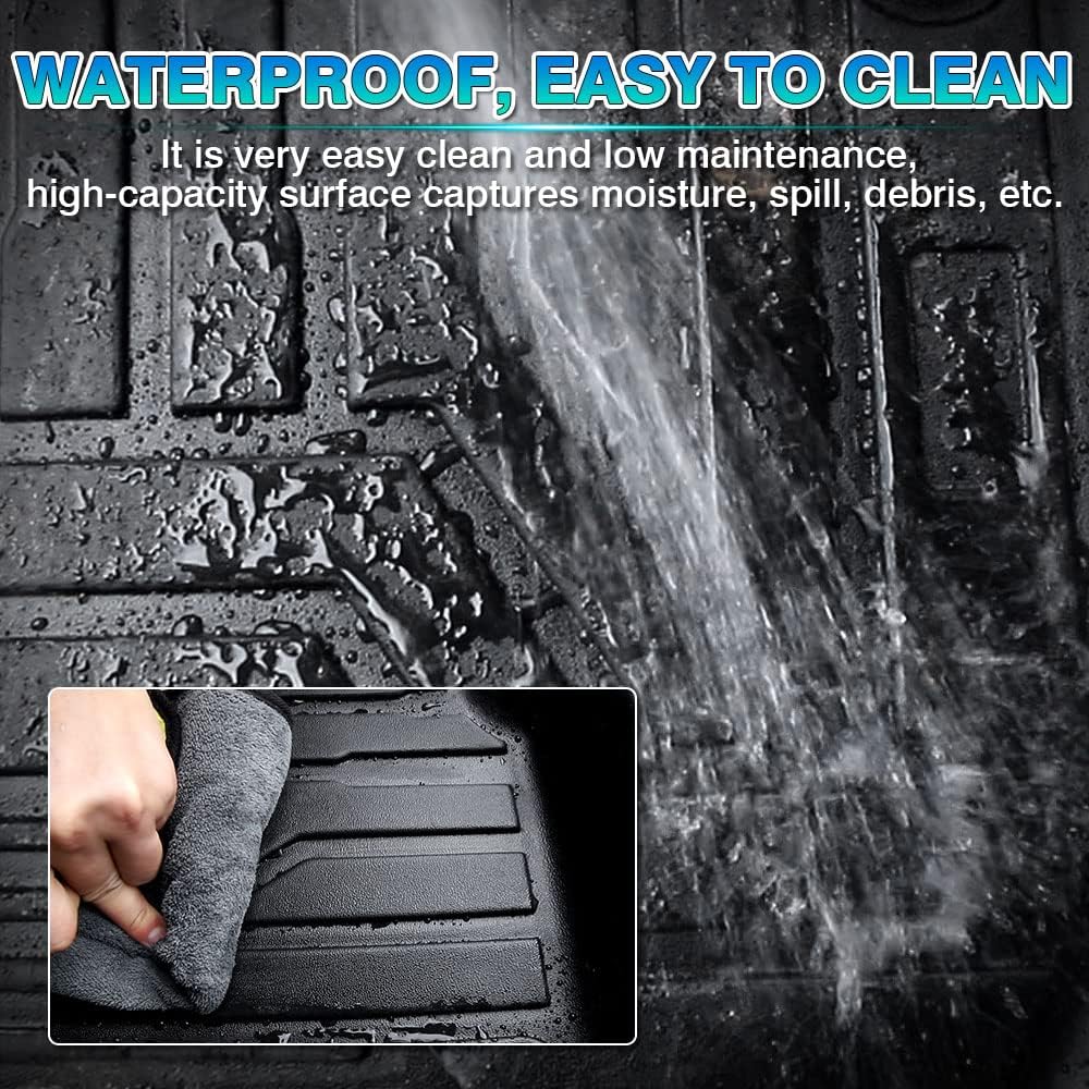 All-Weather TPE Floor Mat Liners Front & Rear Row Full Set Q226958