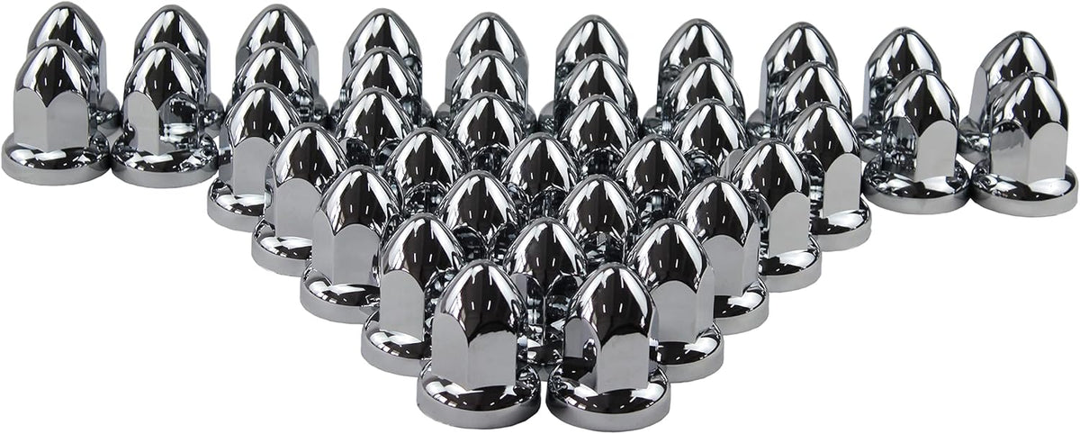 Chrome Bullet Flanged Lug Nut Covers Pack of 40 E70393