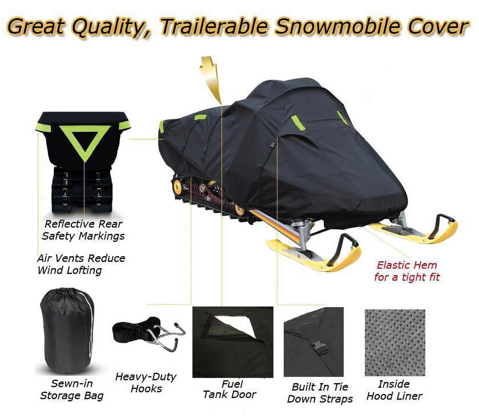 Trailerable 600 Denier Snowmobile Cover F628055