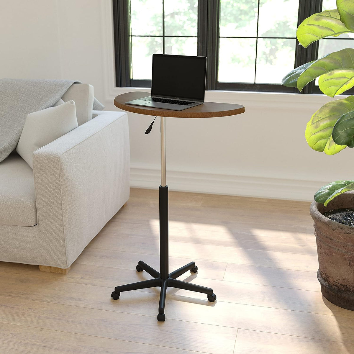 Black Sit to Stand Mobile Laptop Computer Desk Pack of 2 A9283