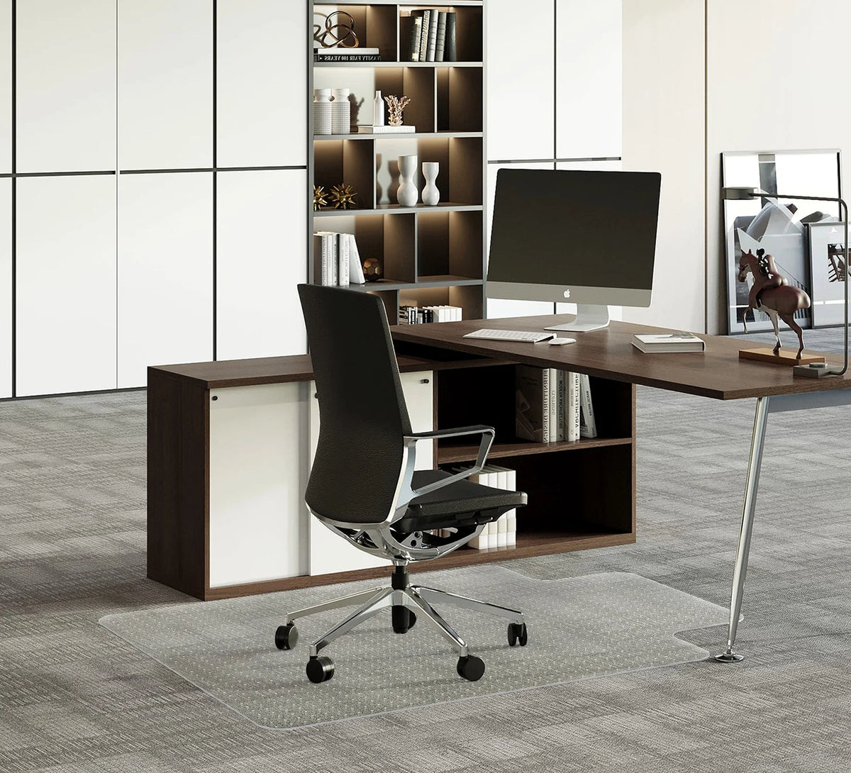 Office Chair Mat for Low Pile Carpet, 30'' x 48'' W140