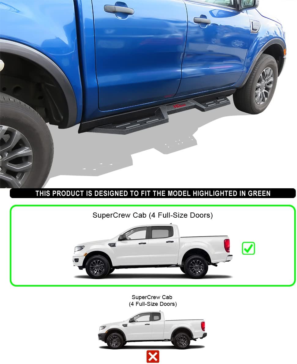 Steel Construction Drop Down Style Running Boards N420