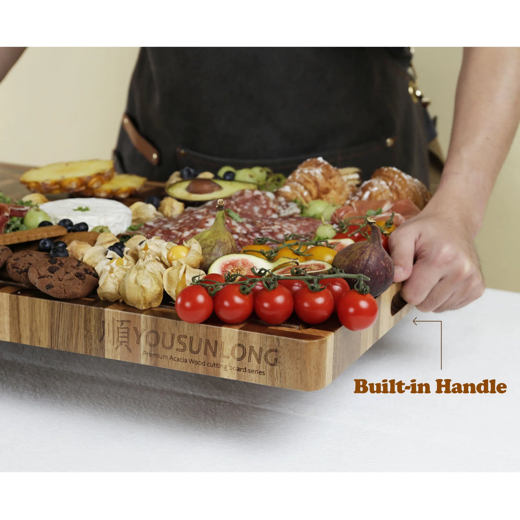 24x18x1.5 inch Acacia Wood and Oak Cutting Board L53920