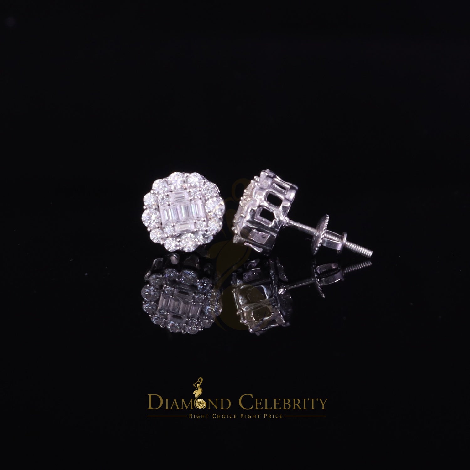 925 Silver Floral Stud Earrings V7248