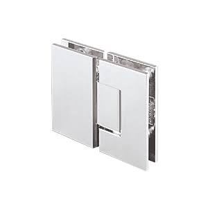 Polished Chrome 180 Degree Glass-to-Glass Hinge W10746