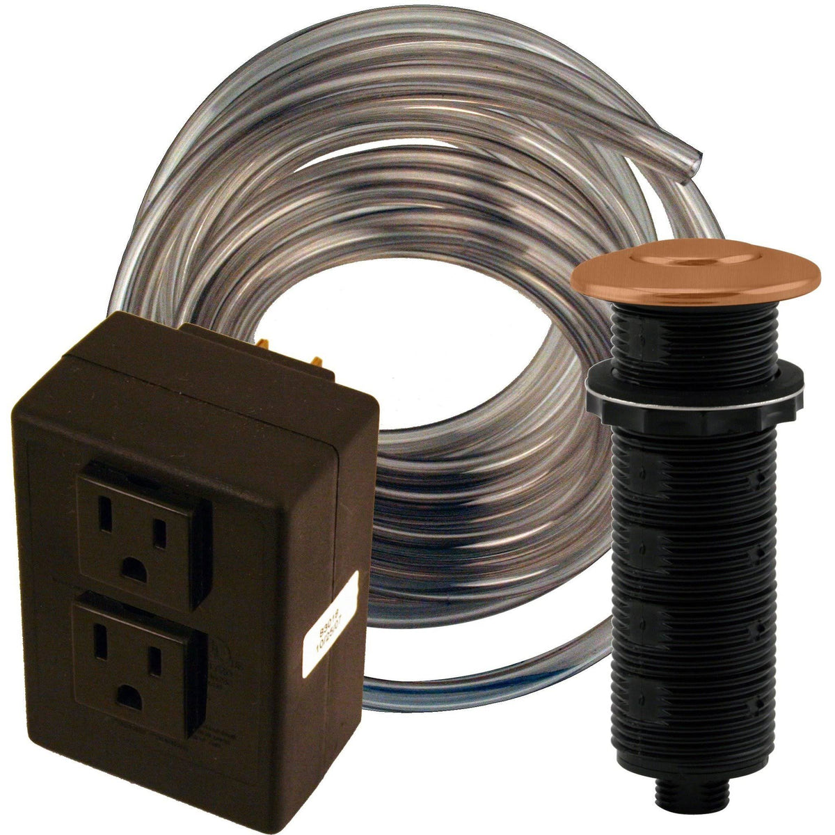 Polished Nickel Disposal Air Switch and Dual Outlet Control Box S423