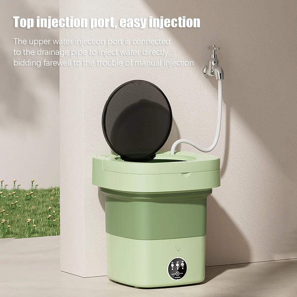 Portable Washing Machine with UV Sterilization Foldable Dryer with Drain Hose P744